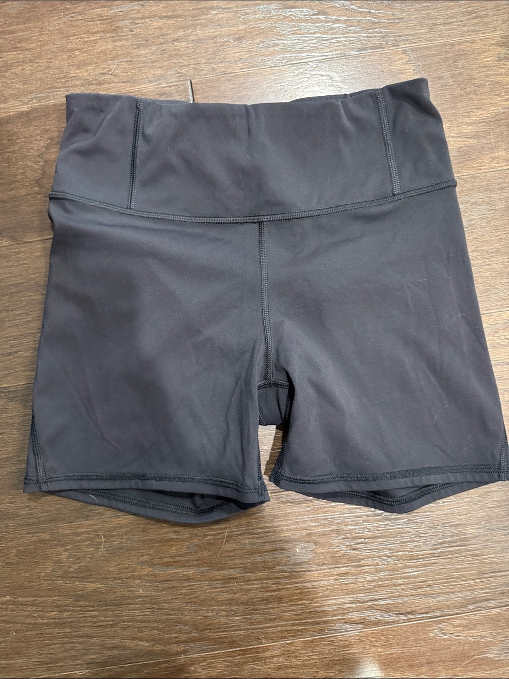 Athleta Black Lightning Bike Short 5" High Rise Compressive Run Shorts, Size S